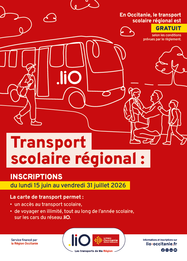 Affiche A4 Transport Scolaire Regional 2026 2027