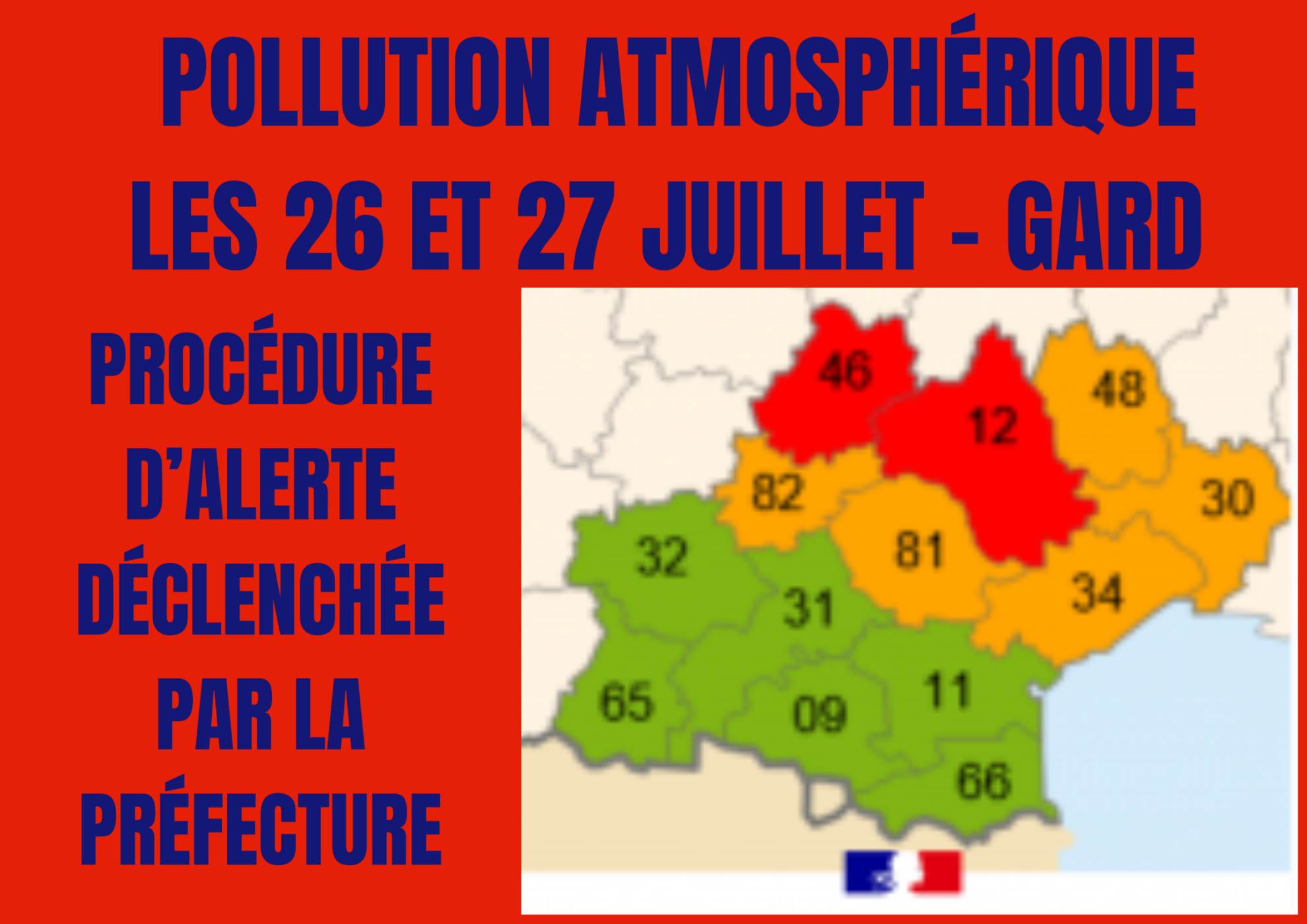 Affiche événement Programme Du Mois Photo Moderne Et Simple Rouge Blanc Orange (A2 (paysage))