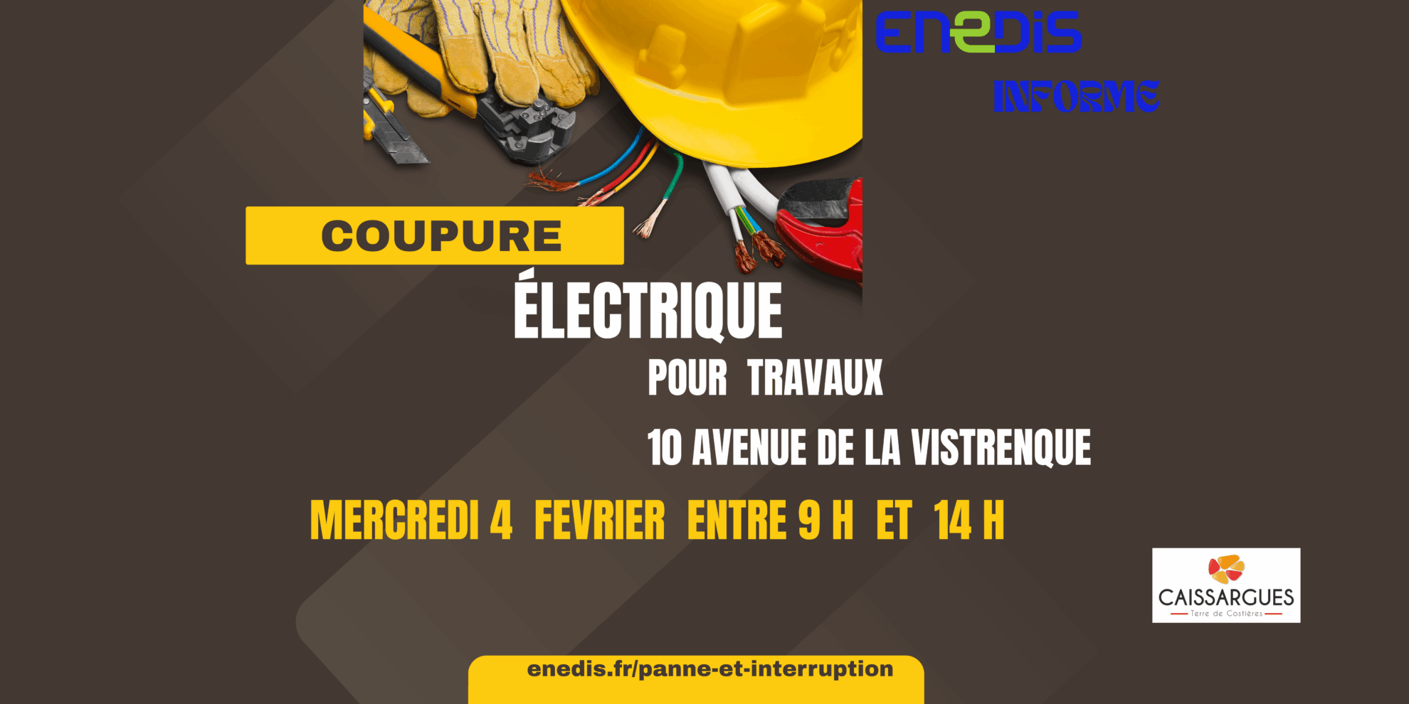 Brown And Yellow Modern Professional Electrician Services Instagram Story (Bannière Moyenne (US) (Paysage))