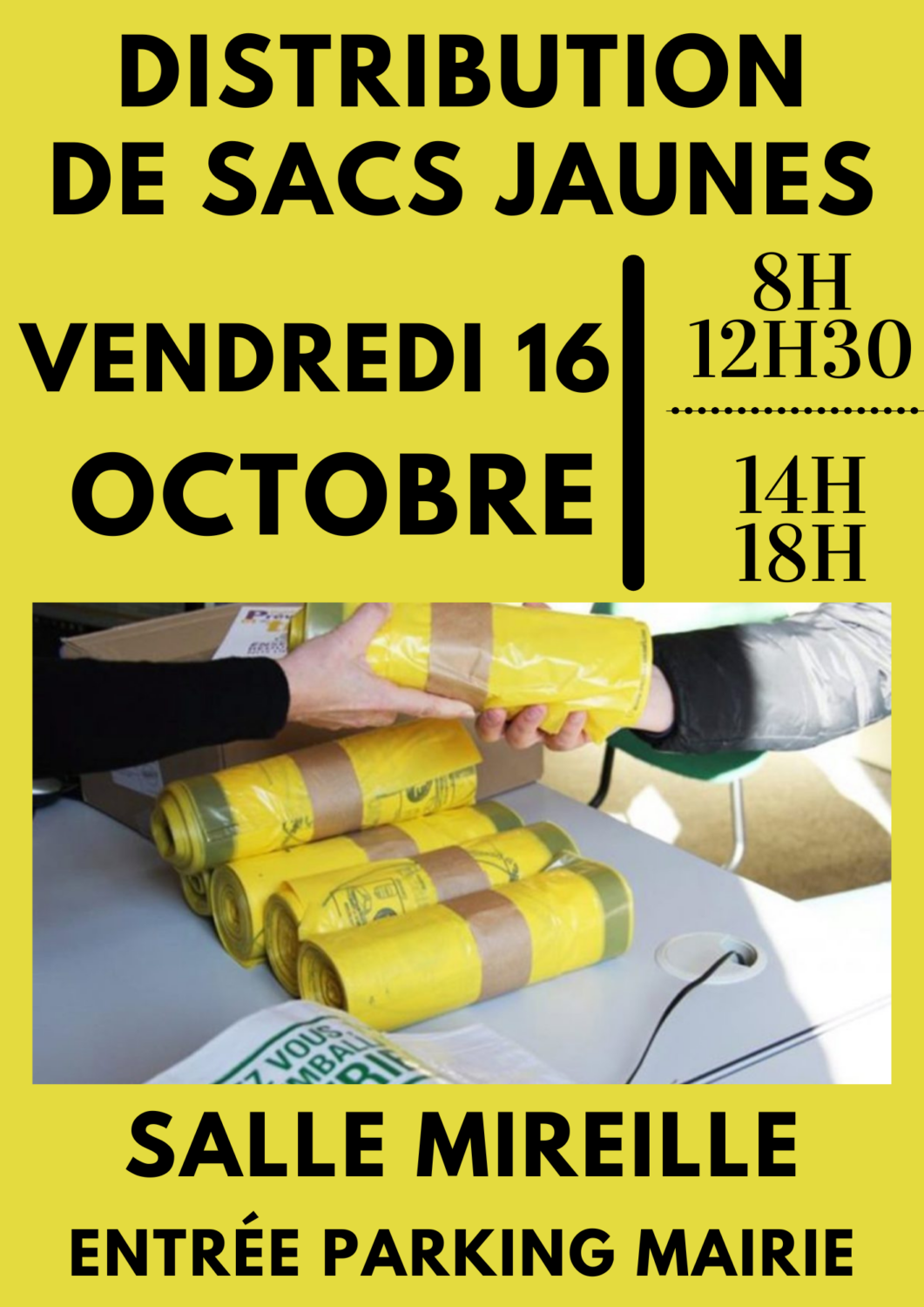 Distribution De Sacs Jaunes (1)